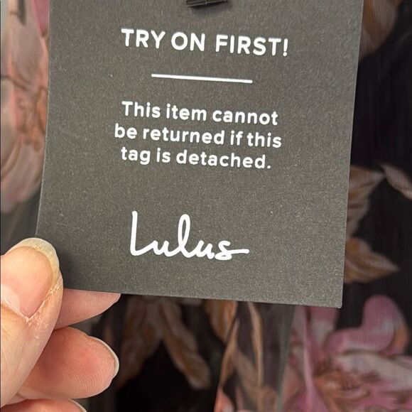 Lulu's Tan and Pink Spaghetti Strapless Sundress for Wedding Guest - Picture 5 of 9